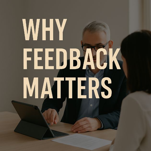 Candidate and hiring manager discussing interview feedback in a professional setting